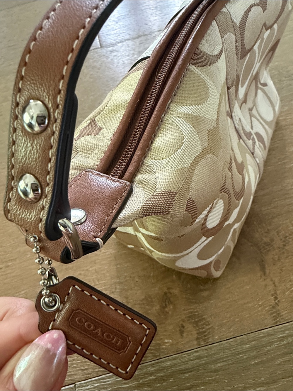 Coach Vintage Y2K Signature Brown Mini Bag Baguette - Picture 5 of 8